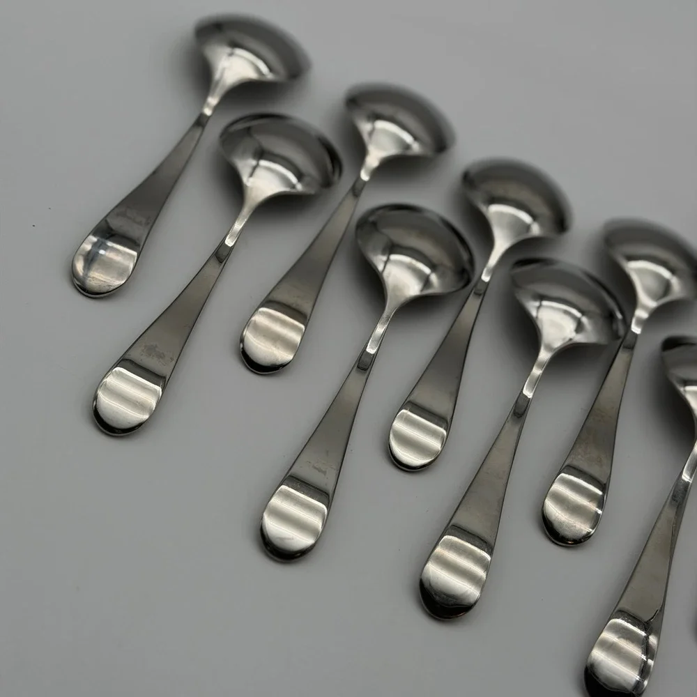 Gourmet Settings Windermere 18/10 Stainless Round Soup Spoons Set of 9 Mirror